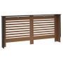 Cubierta para radiador MDF negro 172x19x81,5 cm