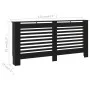 Cubierta para radiador MDF negro 172x19x81,5 cm de vidaXL, Accesorios para radiadores de calefacción - Ref: Foro24-288189, Pr...