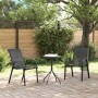 Juego Bistro de Jardín 3 pcs Negro Acero