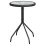 Juego Bistro de Jardín 3 pcs Negro Acero