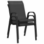 Juego Bistro de Jardín 3 pcs Negro Acero
