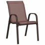 Juego Bistro de Jardín 3 pcs Marrón Acero