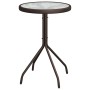 Juego Bistro de Jardín 3 pcs Marrón Acero