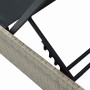 Tumbona con cojín Beige 60 x 200 x 27cm ratán sintético