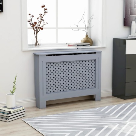 Anthrazitgraue MDF-Heizkörperabdeckung 112x19x81,5 cm von vidaXL, Zubehör für Heizkörper - Ref: Foro24-288191, Preis: 87,59 €...