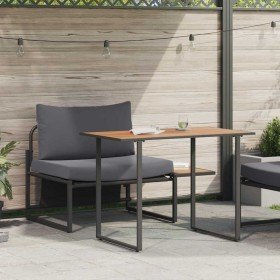 Conjunto de Comedor de Jardín 2 pcs Antracita Acero