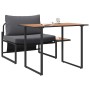 Conjunto de Comedor de Jardín 2 pcs Antracita Acero