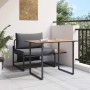 Conjunto de Comedor de Jardín 2 pcs Antracita Acero