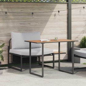 Conjunto de Comedor de Jardín 2 pcs Gris claro Acero