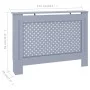 Anthrazitgraue MDF-Heizkörperabdeckung 112x19x81,5 cm von vidaXL, Zubehör für Heizkörper - Ref: Foro24-288191, Preis: 92,07 €...