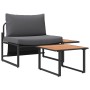 Conjunto de sofá de jardín 2 pcs Antracita Acero