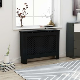 MDF Heizkörperabdeckung schwarz 112x19x81,5 cm von vidaXL, Zubehör für Heizkörper - Ref: Foro24-288192, Preis: 101,92 €, Raba...