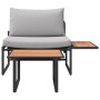 Conjunto de sofá de jardín 2 pcs Gris claro Acero