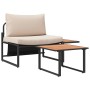 Conjunto de sofá de jardín 2 pcs Taupé Acero