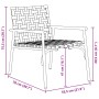 Silla de Jardín 2 pcs Negro 79 x 56 x 73.5cm ratán sintético