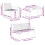 Conjunto de Comedor de Jardín 4 pcs Marrón ratán sintético