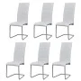 Cantilever dining chairs 6 units white synthetic leather by vidaXL, dining chairs - Ref: Foro24-272419, Price: 310,49 €, Disc...