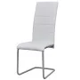 Cantilever dining chairs 6 units white synthetic leather by vidaXL, dining chairs - Ref: Foro24-272419, Price: 310,49 €, Disc...