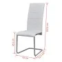 Cantilever dining chairs 6 units white synthetic leather by vidaXL, dining chairs - Ref: Foro24-272419, Price: 310,49 €, Disc...