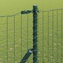 Postes de cerca 7 pcs Verde Ø32mm 200 cm Acero galvanizado