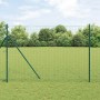 Postes de cerca 13 pcs Verde Ø32mm 210 cm Acero galvanizado