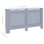 Anthrazitgraue MDF-Heizkörperabdeckung 152x19x81,5 cm von vidaXL, Zubehör für Heizkörper - Ref: Foro24-288194, Preis: 96,65 €...