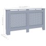 Cubierta para radiador MDF gris antracita 152x19x81,5 cm