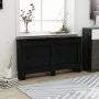 Schwarze MDF-Heizkörperabdeckung 152x19x81,5 cm von vidaXL, Zubehör für Heizkörper - Ref: Foro24-288195, Preis: 97,79 €, Raba...