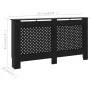 Schwarze MDF-Heizkörperabdeckung 152x19x81,5 cm von vidaXL, Zubehör für Heizkörper - Ref: Foro24-288195, Preis: 97,79 €, Raba...