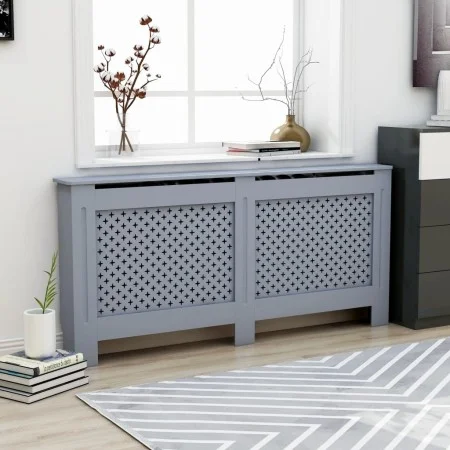 Cubierta para radiador MDF gris antracita 172x19x81,5 cm de vidaXL, Accesorios para radiadores de calefacción - Ref: Foro24-2...