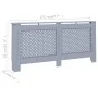 Anthrazitgraue MDF-Heizkörperabdeckung 172x19x81,5 cm von vidaXL, Zubehör für Heizkörper - Ref: Foro24-288197, Preis: 106,55 ...