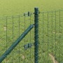 Postes de cerca 7 pcs Verde Ø32mm 100 cm Acero galvanizado