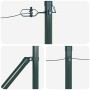 Postes de cerca 13 pcs Verde Ø32mm 120 cm Acero galvanizado