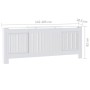 Weiße MDF-Heizkörperabdeckung 205 cm von vidaXL, Zubehör für Heizkörper - Ref: Foro24-325547, Preis: 120,52 €, Rabatt: %