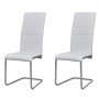 Cantilever dining chairs 2 units white synthetic leather by vidaXL, dining chairs - Ref: Foro24-242287, Price: 118,54 €, Disc...