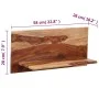 Estantes de pared 2 uds madera maciza de sheesham 58x26x20 cm de vidaXL, Estantes y estanterías - Ref: Foro24-247930, Precio:...