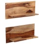 Estantes de pared 2 uds madera maciza de sheesham 58x26x20 cm de vidaXL, Estantes y estanterías - Ref: Foro24-247930, Precio:...