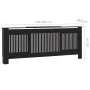 Cubierta para radiador MDF negro 205 cm de vidaXL, Accesorios para radiadores de calefacción - Ref: Foro24-325548, Precio: 14...