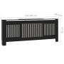 Schwarze MDF-Heizkörperabdeckung 205 cm von vidaXL, Zubehör für Heizkörper - Ref: Foro24-325548, Preis: 141,55 €, Rabatt: %