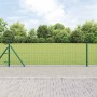Postes de cerca 7 pcs Verde Ø32mm 70 cm Acero galvanizado