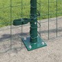 Postes de cerca 7 pcs Verde Ø32mm 70 cm Acero galvanizado