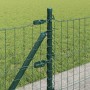 Postes de cerca 13 pcs Verde Ø32mm 70 cm Acero galvanizado