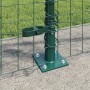Postes de cerca 7 pcs Verde Ø32mm 110 cm Acero galvanizado