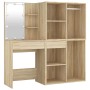 Dressing table with LED and 2 Sonoma oak plywood cabinets by vidaXL, Bedroom Dressers - Ref: Foro24-3082029, Price: 203,07 €,...