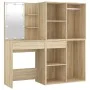 Dressing table with LED and 2 Sonoma oak plywood cabinets by vidaXL, Bedroom Dressers - Ref: Foro24-3082029, Price: 200,75 €,...