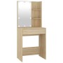 Dressing table with LED and 2 Sonoma oak plywood cabinets by vidaXL, Bedroom Dressers - Ref: Foro24-3082029, Price: 203,07 €,...
