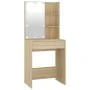 Dressing table with LED and 2 Sonoma oak plywood cabinets by vidaXL, Bedroom Dressers - Ref: Foro24-3082029, Price: 200,75 €,...