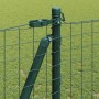 Postes de cerca 7 pcs Verde Ø32mm 150 cm Acero galvanizado