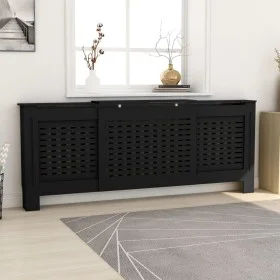 Schwarze MDF-Heizkörperabdeckung 205 cm von vidaXL, Zubehör für Heizkörper - Ref: Foro24-325552, Preis: 169,29 €, Rabatt: %