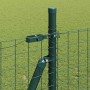 Postes de cerca 7 pcs Verde Ø32mm 170 cm Acero galvanizado